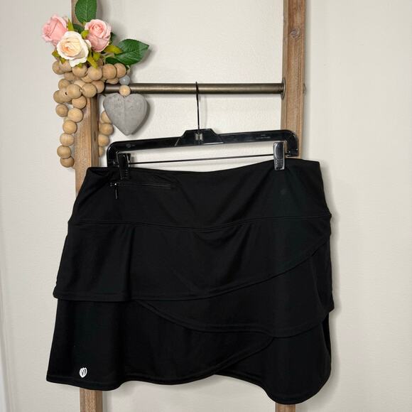 GGBlue Luxe Sport Black Athletic Skort Size X Large - Picture 3 of 7